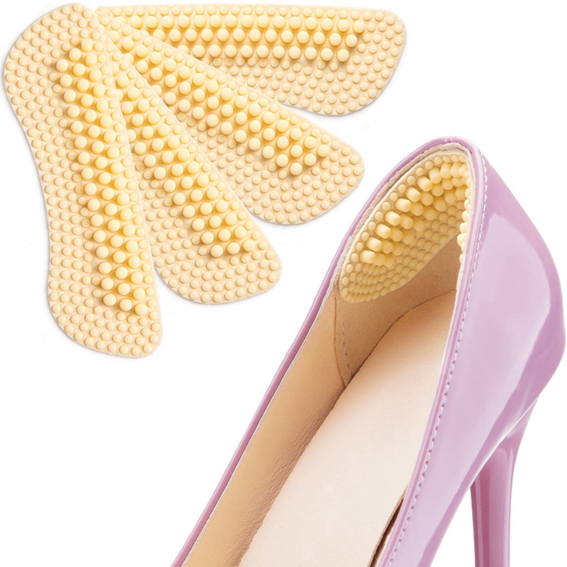 Heel Liner Grip - 1Pair Silicone Inserts Soft Massage Silica