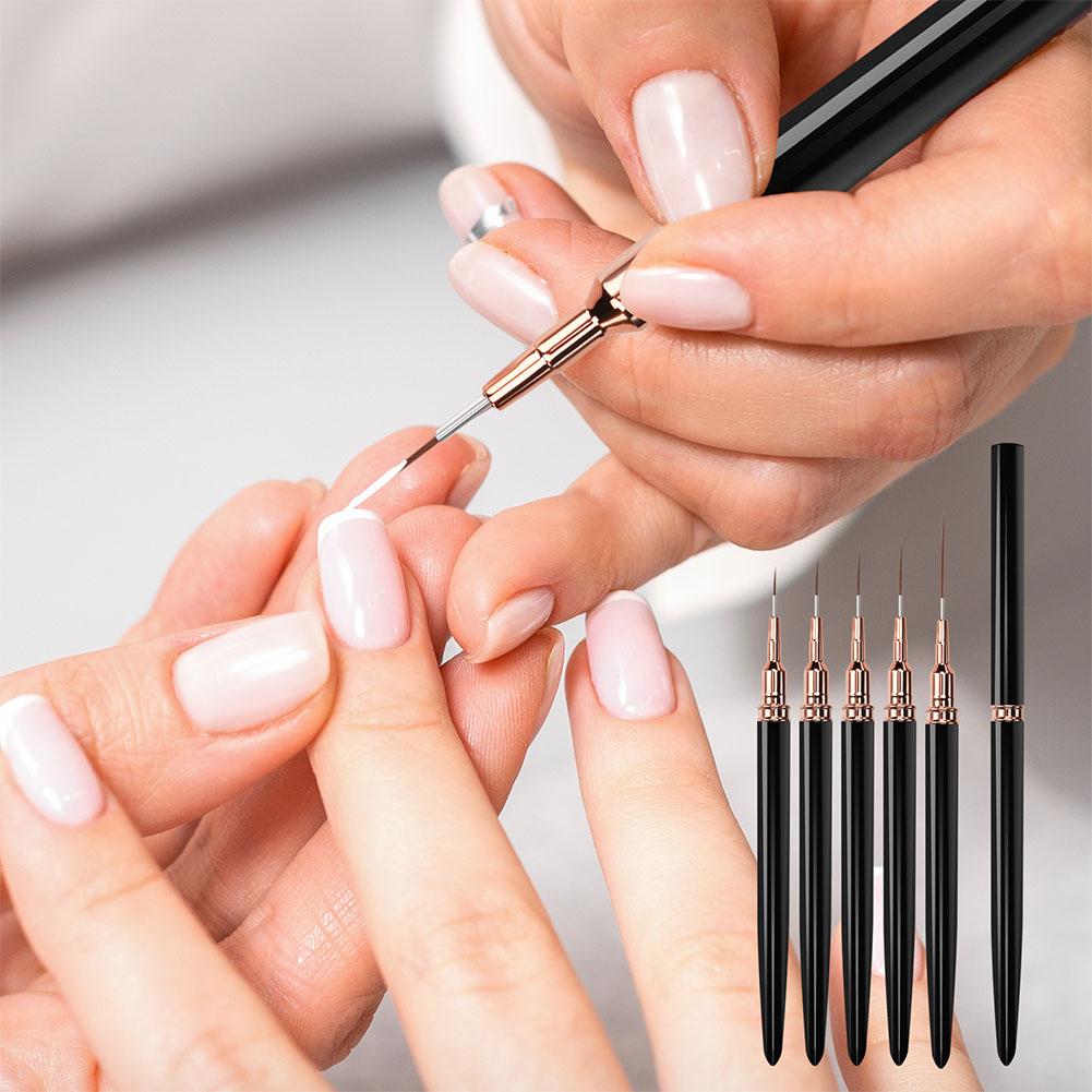 5PCS Nail Art Liner Brush Set  - Brush Bristle Set 评论和价格