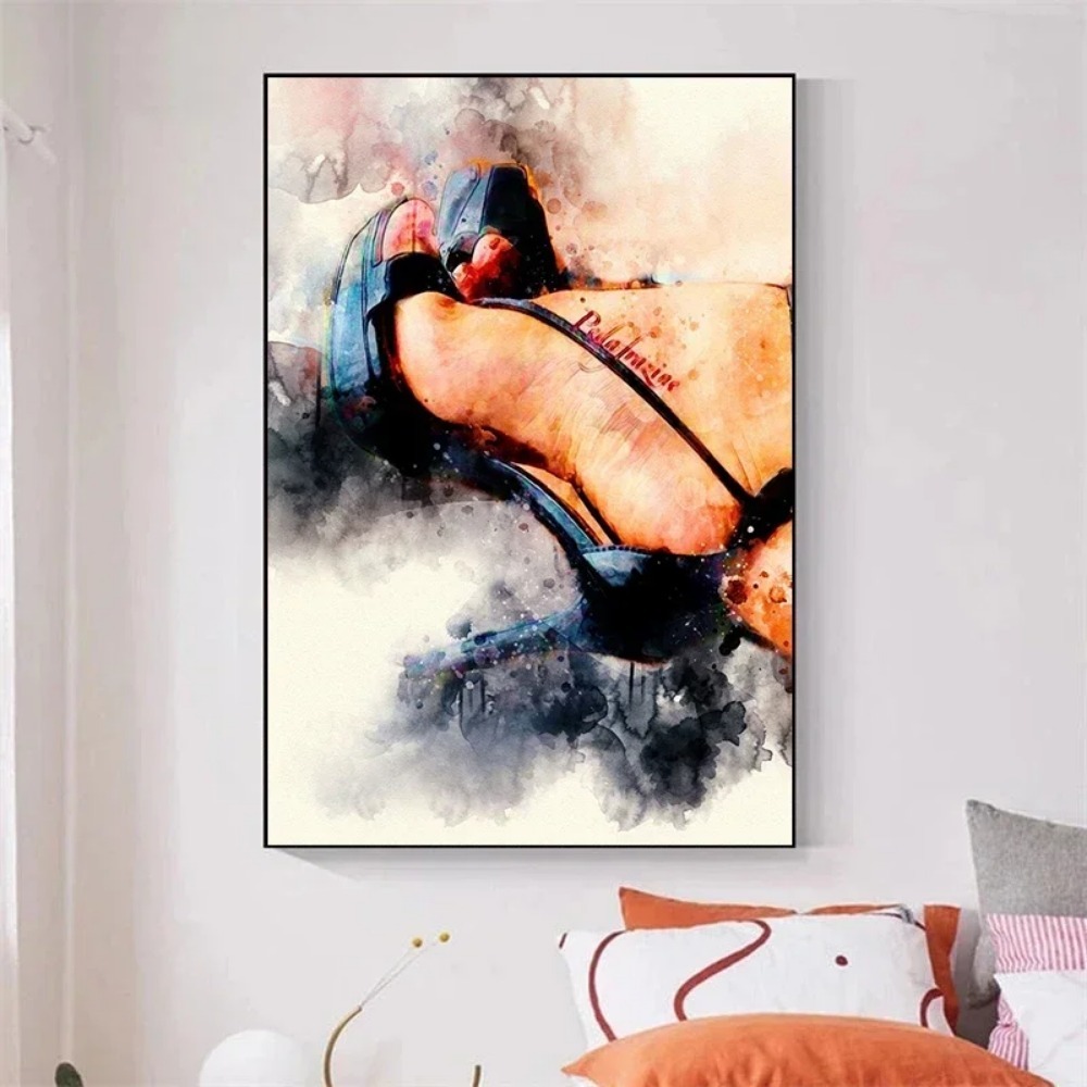 Modern Women Black High Heels  - Waterproof Spray Shoe 评论和价格