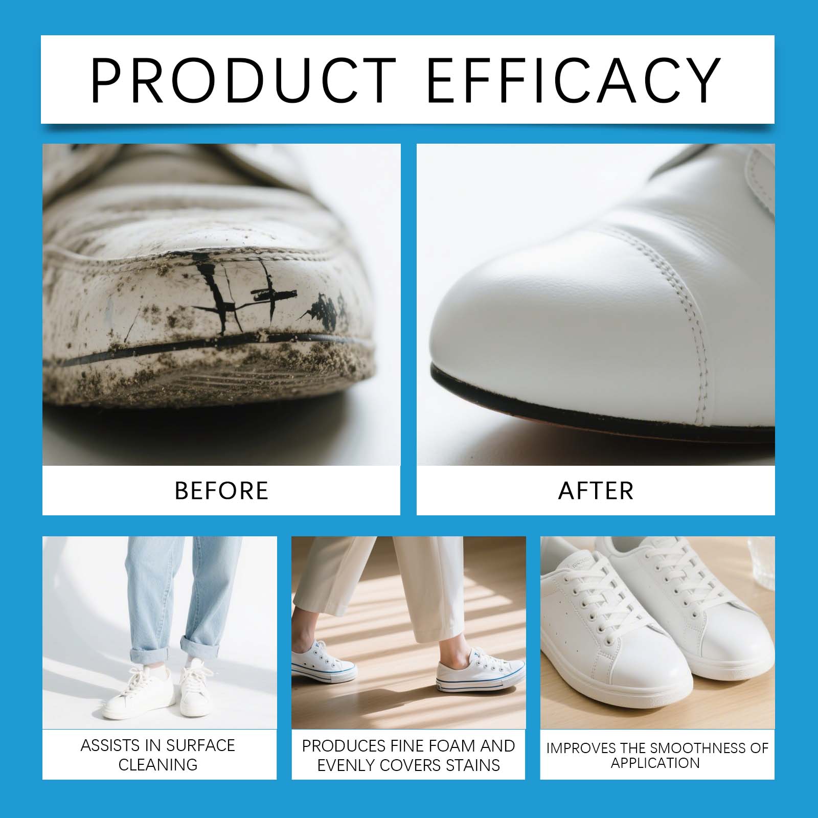 White Shoe Cleaner Cream Sneak - Sneaker Care Products 评论和价格